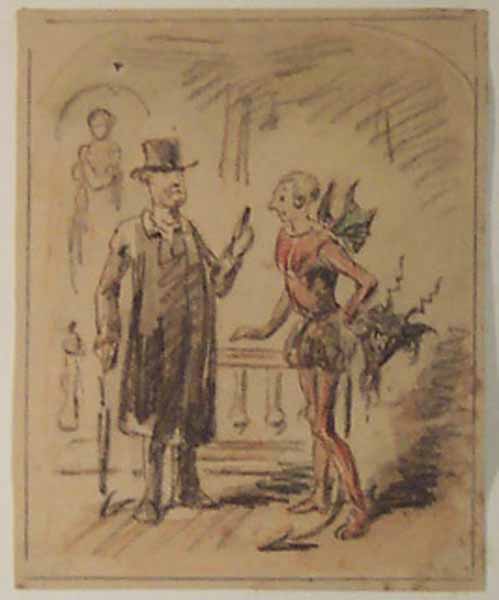 Clergyman Admonishing Man Dressed as a Devil